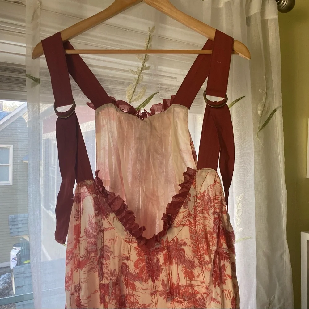 Free People | Red Pattern Dress - Picture 4 of 7